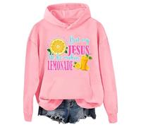 Sweat à capuche Life Gave Me Some Lemons, Life Gave Me Some Lemons But My Jesus He Be Making Lemonade, rose, 3XL