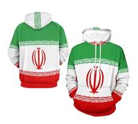 Sweat À Capuche L'Iran Drapeau National Pullover Hoodie Hooded Top Hoodies for Men Et Femme Hooded Sweatshirts Men's Hoodie