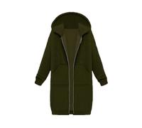 Sweat à capuche long pour femme - Veste de survêtement pour femme - Avec capuche - Veste à capuche surdimensionnée - Robe de sport - Manches longues - Veste de transition basique - Sweat à capuche