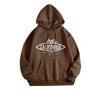 Sweat à capuche Los Angeles California Essentials vintage à manches longues pour homme - Mode universitaire - Lettre graphique - Hauts sportifs à capuche - Avec capuche - Lettre imprimée cool et