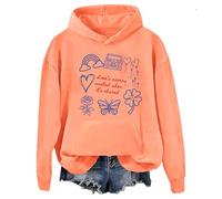 Sweat à capuche Love Is Never Wasted When It's Shared, T-shirt Positive Kindness, Love Is Never Wasted When It's Shared, Orange, S