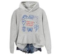 Sweat à capuche Love Is Never Wasted When It's Shared, T-shirt Positive Kindness, Love Is Never Wasted When It's Shared, gris, XL