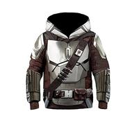 Sweat à capuche Mandalorian SW Movie Cosplay Accessoires de costume Impression 3D Unisexe Enfant Costume d'Halloween Film Polyester Mode Pull