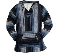 Sweat à Capuche Mexicain Hippie Surf Poncho Pull Sweat Pull Homme Zip vers Haut