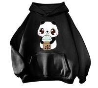 Sweat à capuche mignon pour adolescentes et filles Kawaii Panda Sweat à capuche décontracté Sweat à capuche mignon sweat-shirt décontracté à manches longues Hauts à la mode T-shirt à manches longues