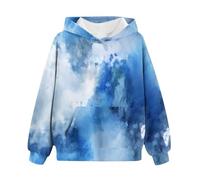 Sweat à capuche mignons pour filles Tie Dye Oversize Pulls Sweatshirts à manches longues Chemises tendance Vêtements 214 ans Chevaux Pulls Filles 128, bleu foncé, 9-11Years