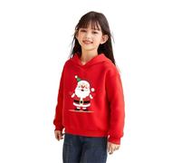 Sweat à Capuche Moche Enfants Filles garçons imprimé Père Noël Nouveauté Pull, Pulls Capuche de Noëls pour Enfant Tissu Polaire doublé Manches Longues Veste d'hiver Enfants 3-8 Ans