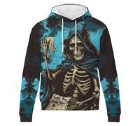 Sweat À Capuche Mort, Crâne Sweat-Shirt À Capuche pour Gym 4XL