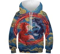 Sweat à Capuche Motif étoile de Baseball pour Enfants, garçons et Filles, Pull à Capuche Amusant, imprimé 3D, vêtements de Sport pour Jeunes