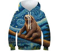 Sweat à Capuche Motif étoile de Baseball pour Enfants, garçons et Filles, Pull à Capuche Amusant, imprimé 3D, vêtements de Sport pour Jeunes
