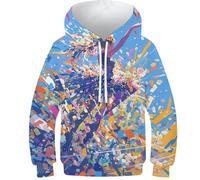 Sweat à Capuche Motif étoile de Baseball pour Enfants, garçons et Filles, Pull à Capuche Amusant, imprimé 3D, vêtements de Sport pour Jeunes