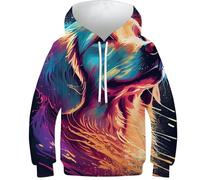 Sweat à Capuche Motif étoile de Baseball pour Enfants, garçons et Filles, Pull à Capuche Amusant, imprimé 3D, vêtements de Sport pour Jeunes
