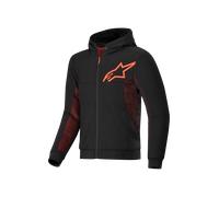 Alpinestars Chrome Air Sport Sweat à capuche zippé de moto, noir-rouge, taille 2XL pour homme