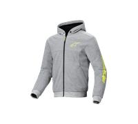 Sweat à Capuche Moto Alpinestars Chrome V2 Sport Gris/Jaune FluoL Gris,Jaune Fluo