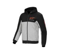 Alpinestars Chrome V2 Duo Sport Sweat à capuche zippé de moto, noir-gris-rouge, taille 2XL pour homme