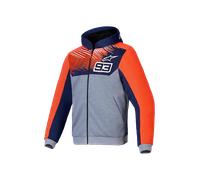 Sweat à capuche moto Alpinestars MM93 Chrome V2 Sport Bleu/Gris/RougeM Bleu,Gris,Rouge