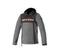 Sweat à Capuche Moto Alpinestars Sherpa Reflex Noir/Gris goudron/Rouge FluoL Noir,Gris goudron,Rouge Fluo