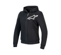 Alpinestars Stella Chrome V2 Sport Sweat à capuche zippé de moto pour femmes, noir, taille XL
