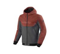 Revit Parabolica 2 Sweat à capuche zippé de moto, Rouge/Gris, Taille XL