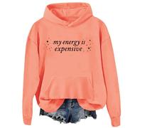 Sweat à capuche My Energy Is Expensive My Energy Is Expensive, Orange-D., M