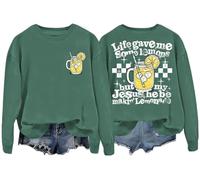 Sweat à capuche My Jesus Making Lemonade Life Gave Me Some Lemons But My Jesus He Be Making Lemonade, Vert, 3XL