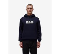 Sweat à capuche Napapijri Box Logo bleu marine blanc - L