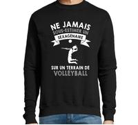 Sweat à capuche - Ne jamais sous-estimer un Sexagénaire - Noir - Manches longues - Col arrondi - Homme S