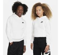 Sweat à capuche Nike Club Fleece pour ado Blanc/Noir M