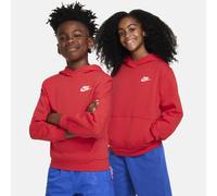 Sweat à capuche Nike Club Fleece pour ado University Red/Blanc S