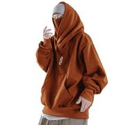 Sweat à capuche Ninja Homme Harajuku Pull à capuche Sweat à capuche Hip Hop Col châle Pull à col roulé Vintage Double encolure Sweat à capuche Oversized Polaire Sweatshirts Streetwear, M