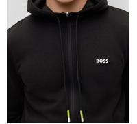 SWEAT À CAPUCHE NOIR À FERMETURE ÉCLAIR AVEC LOGOS MULTICOLORES SAGGY 1 BOSS M