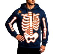 Sweat À Capuche Noir Homme D'halloween Pull Automne Veste Décontracté