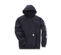 Carhartt Sweat à capuche Midweight K288 – gris foncé, poche frontale, logo manche – XL