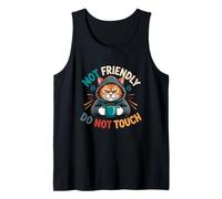 Sweat à Capuche « Not Friendly Do No Touch Angry Cat Coffee » Débardeur