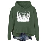 Sweat à capuche « Of All The Paths You Take In Life Make Sure » avec citation de la nature, Vert H, S