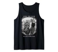 Sweat à Capuche « Open The Door Peephole We Just Wanna Talk Cats » Débardeur