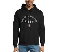 Sweat à capuche Oublie que t'as aucune chance, vas-y fonce ! - Réplique dans Les bronzés font du ski - Réplique culte - Homme XL