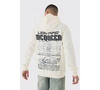 Sweat à capuche oversize à imprimé Lightning McQueen homme - ecru - XS, ecru