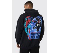 Sweat à capuche oversize à imprimé Marvel Spider-Man homme - noir - M, noir