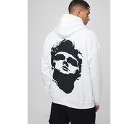 Sweat à capuche oversize à imprimé Morrissey homme - blanc - XS, blanc