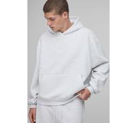 Sweat à capuche oversize basique à logo signature homme - gris - L, gris