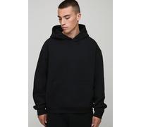 Sweat à capuche oversize basique à logo signature homme - noir - XL, noir