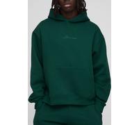 Sweat à capuche oversize basique à logo signature homme - vert - L, vert