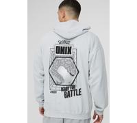 Sweat à capuche oversize délavé à imprimé Pokémon homme - gris - XS, gris