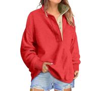 Sweat à Capuche Oversize en Coton pour Femme, Manches Longues, Orange, Taille M
