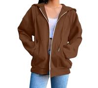 Sweat a Capuche Oversize Femme Gilet Marron Corsage Japonais Licorne Flamme Boule Petite Fils Zebre Amande Motif Manga Electrique Gros Super Message Poil Oui