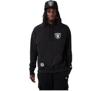 Sweat à capuche oversize New Era Las Vegas Raiders NFL avec demi-logo Noir XL