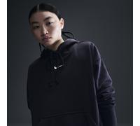 Nike Hooded Long Sleeve Top W NSW Phnx FLC Os Po Hoodie, Black/Sail, DQ5860-010, XS