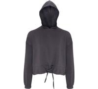 Sweat à capuche oversize pour femme TriDri, longueur crop RW6548 (2XL) (Anthracite)