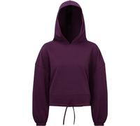 Sweat à capuche oversize pour femme TriDri, longueur crop RW6548 (S/M) (Mûre)